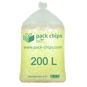 Fixační výplňová tělíska Pack Chips BIO, 200 litrů, žlutá