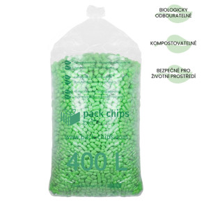 Fixační výplňová tělíska Pack Chips BIO, 400 litrů, Lesní Zeleň