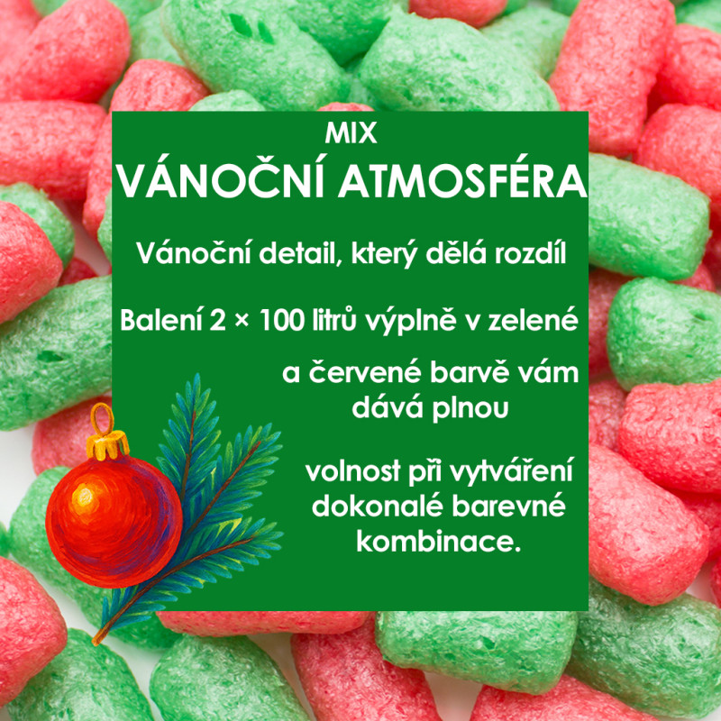 Fixační výplňová tělíska Chips BIO, 200 litrů, v krabici - Vánoční atmosféra