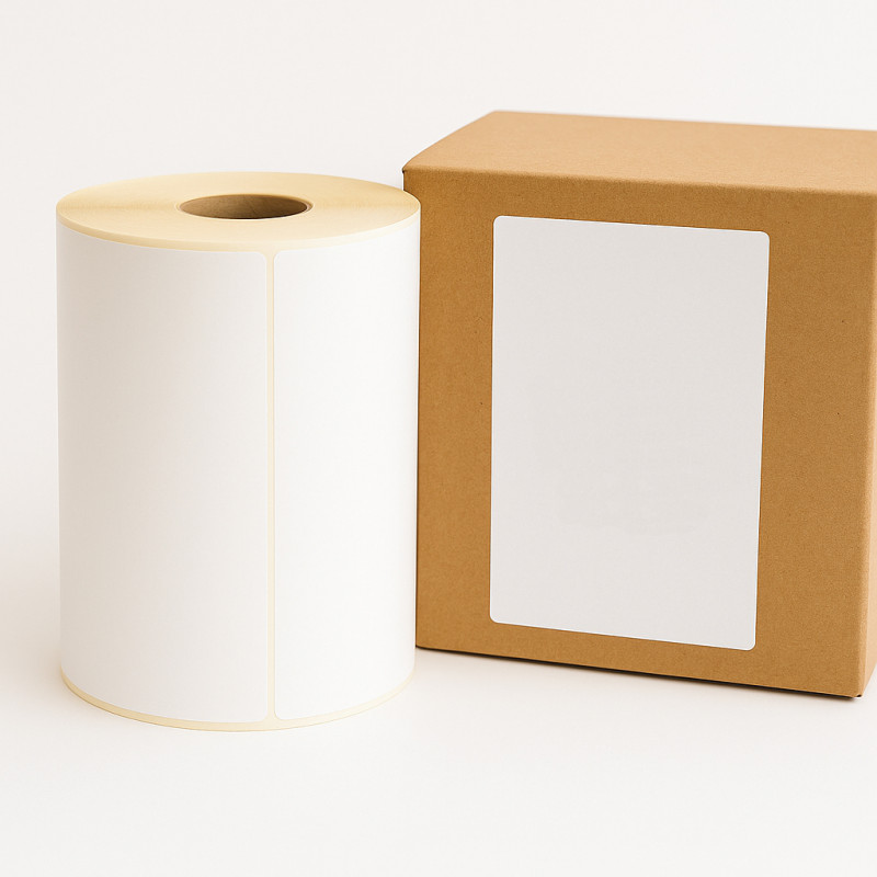 Termoetikety 103x199 mm bilé, návin 250ks, dutinka kotoučku 25mm