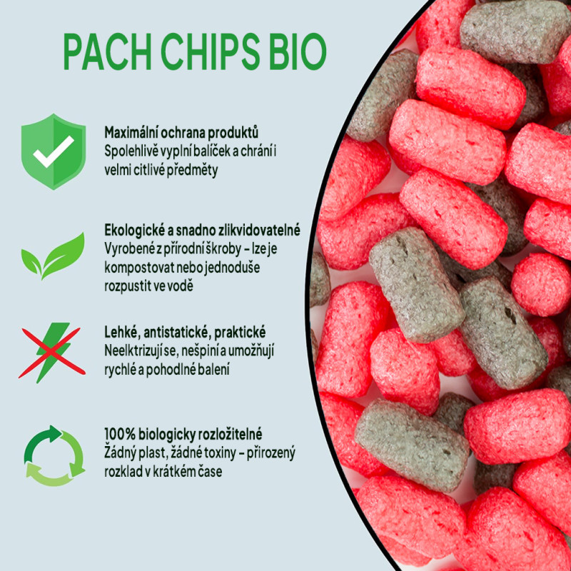 Fixační výplňová tělíska Pack Chips BIO, 200 litrů, v krabici - Flamenco