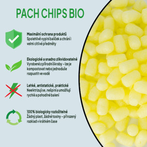 Fixační výplňová tělíska Pack Chips BIO, 400 litrů, Žlutá