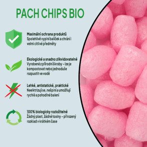 Fixační výplňová tělíska Pack Chips BIO, 200 litrů, růžová