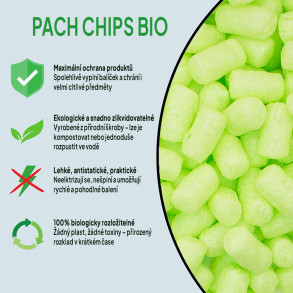 Fixační výplňová tělíska Pack Chips BIO, 100 litrů, zelená