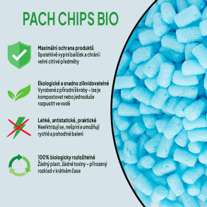 Fixační výplňová tělíska Pack Chips BIO, 100 litrů, modrá