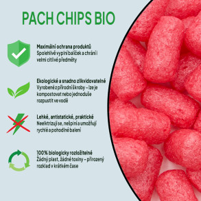 Fixační výplňová tělíska Pack Chips BIO, 100 litrů, Červená