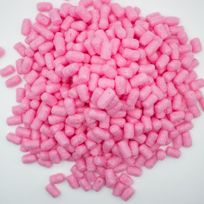 Fixační výplňová tělíska Pack Chips BIO, 100 litrů, růžová