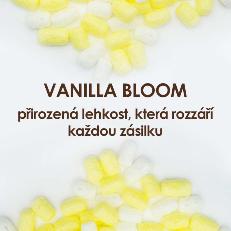 Fixační výplňová tělíska Pack Chips BIO, 200 litrů, v krabici - Vanilla Bloom