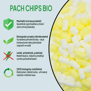 Fixační výplňová tělíska Pack Chips BIO, 200 litrů, v krabici - Vanilla Bloom