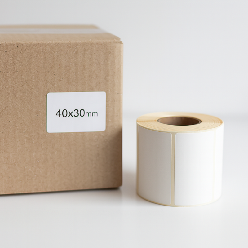 Termotransferové etikety 40x30mm 2000 ks 40mm bílé