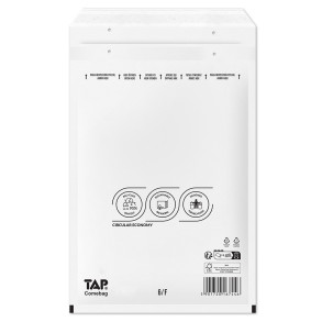 Bublinková obálka bílá, F16 240x350 mm, balení 100 ks EKO TAP Comebag®