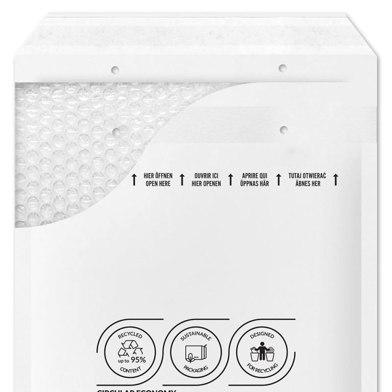 Bublinková obálka bílá, I19 290x370 mm, balení 100 ks EKO TAP Comebag®