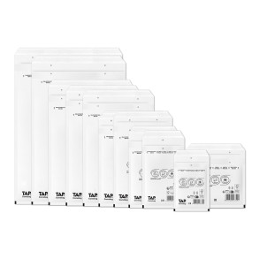 Bublinková obálka bílá, K20 370x480 mm, balení 100 ks EKO TAP Comebag®