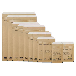 Bublinková obálka hnědá, D14 200x275 mm, balení 100 ks EKO TAP Comebag®