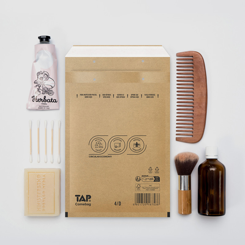 Bublinková obálka hnědá, D14 200x275 mm, balení 100 ks EKO TAP Comebag®