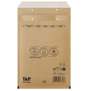Bublinková obálka hnědá, D14 200x275 mm, balení 100 ks EKO TAP Comebag®