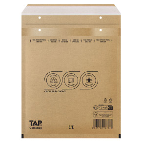 Bublinková obálka hnědá, E15 240x275 mm, balení 100 ks EKO TAP Comebag®