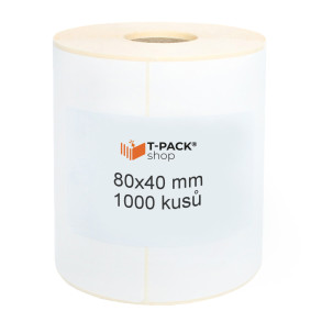 Termotransferové etikety 80x40 1000ks 40mm
