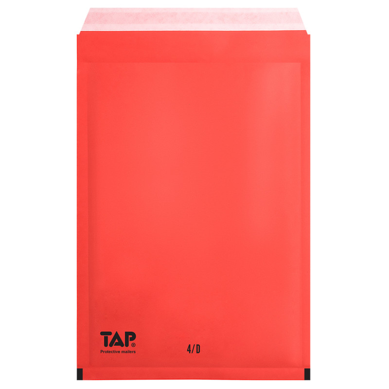Bublinková obálka červená, D14 200x275 mm, balení 100 ks EKO TAP Comebag®