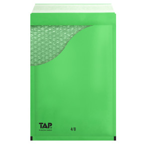 Bublinková obálka zelená, D14 200x275 mm, balení 100 ks EKO TAP Comebag®