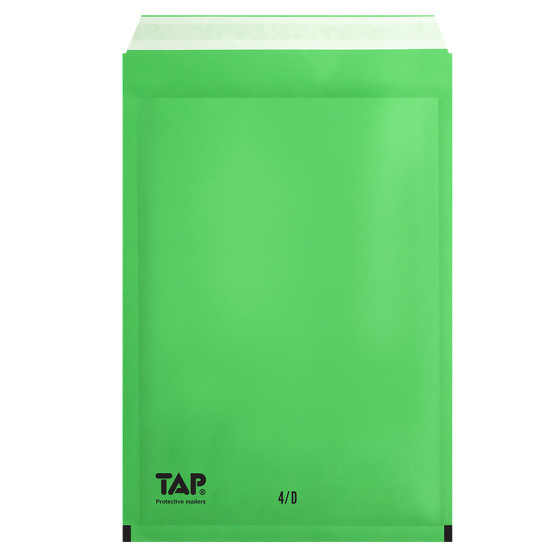 Bublinková obálka zelená, D14 200x275 mm, balení 100 ks EKO TAP Comebag®