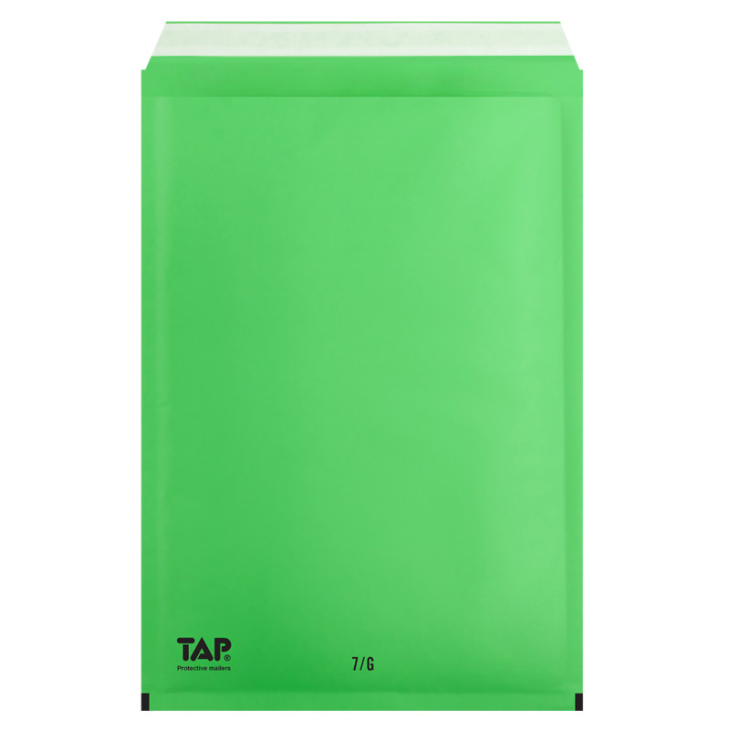 Bublinková obálka zelená, G17 250x350 mm, balení 100 ks EKO TAP Comebag®