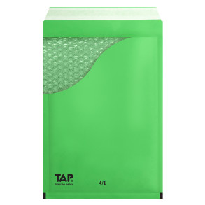 Bublinková obálka zelená, G17 250x350 mm, balení 100 ks EKO TAP Comebag®