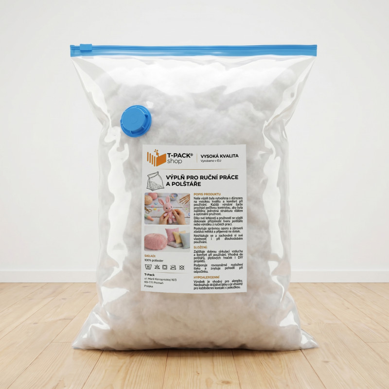 Výplň z dutého vlákna 1kg – antialergické silikonové kuličky