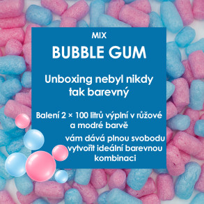 Fixační výplňová tělíska Pack Chips BIO, 200 litrů, v krabici - Bubble Gum