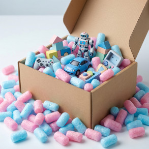 Fixační výplňová tělíska Pack Chips BIO, 200 litrů, v krabici - Bubble Gum