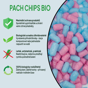 Fixační výplňová tělíska Pack Chips BIO, 200 litrů, v krabici - Bubble Gum