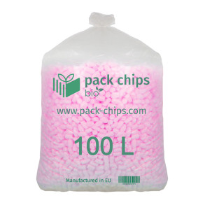 Fixační výplňová tělíska Pack Chips BIO, 200 litrů, v krabici - Bubble Gum