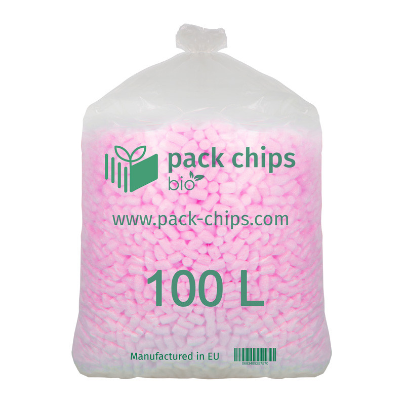 Fixační výplňová tělíska Pack Chips BIO, 200 litrů, v krabici - Bubble Gum
