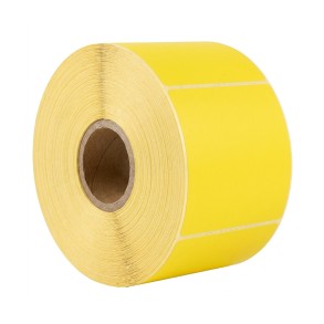 Termoetikety 100x150 mm žluté, návin 500ks, dutinka 25mm Perforace