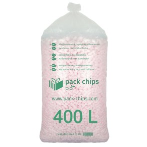 Fixační výplňová tělíska Pack Chips BIO, 400 litrů, Pudrová