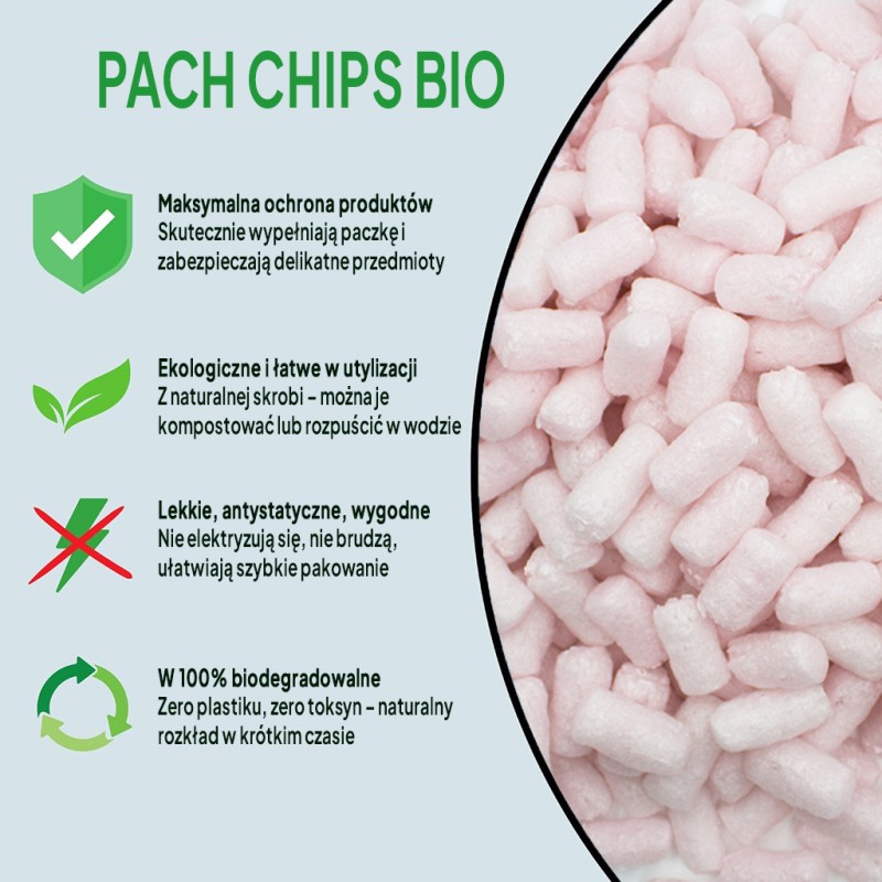 Fixační výplňová tělíska Pack Chips BIO, 400 litrů, Pudrová