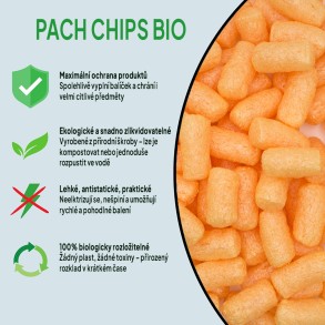 Fixační výplňová tělíska Pack Chips BIO, 400 litrů, Oranžová