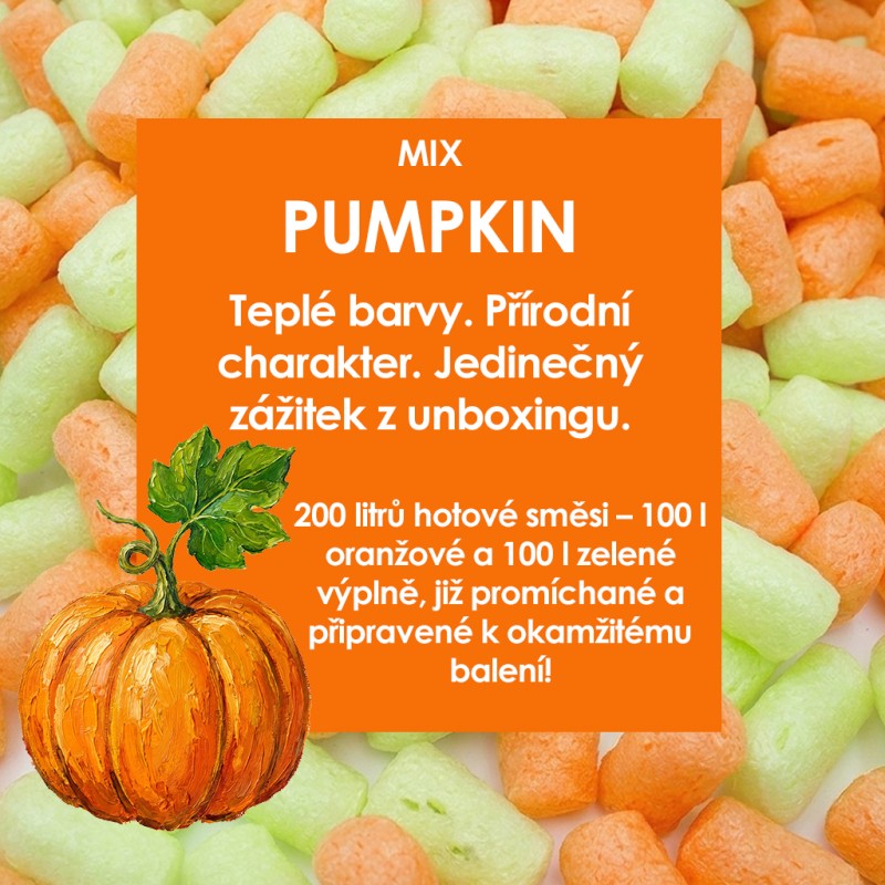 Fixační výplňová tělíska Pack Chips BIO, 200 litrů, v krabici - Pumpkin