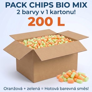 Fixační výplňová tělíska Pack Chips BIO, 200 litrů, v krabici - Pumpkin