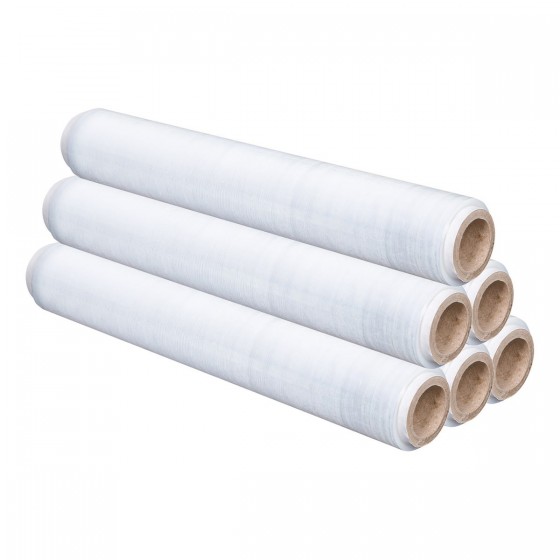 Ruční stretch fólie TRANSPARENT 3kg - 17my / 500mm Ruční stretch fólie TRANSPARENT 3kg - 17my / 500mm
